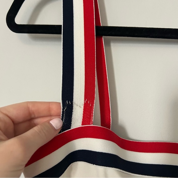 Reformation EcoMove Farrah White Red Blue Workout Dress - Picture 6 of 8